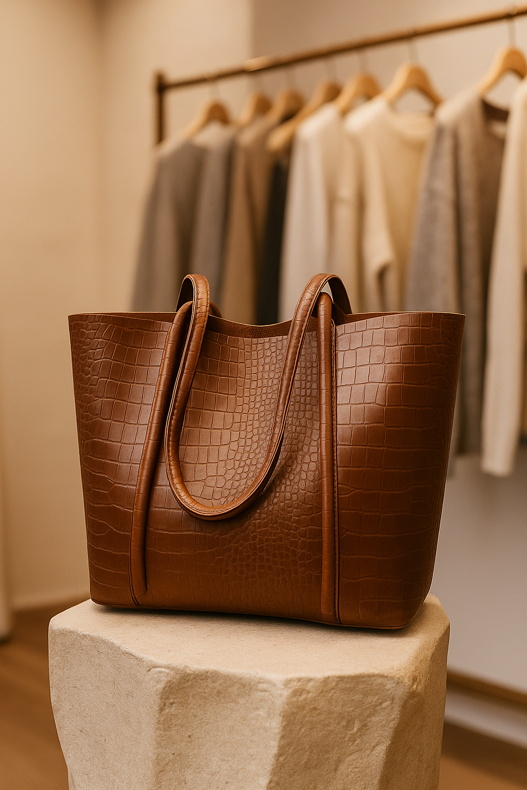 Betina – Croc Leren Schoudertas