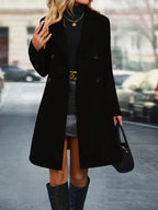 Winslet-trenchcoat met dubbele knoopsluiting en omslagkraag