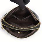 Mila – Compacte Litchi-Relief Schoudertas met Moderne Uitstraling