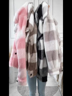 Pluche fleece winterjas