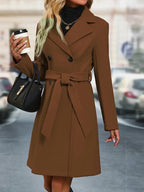 Winslet-trenchcoat met dubbele knoopsluiting en omslagkraag