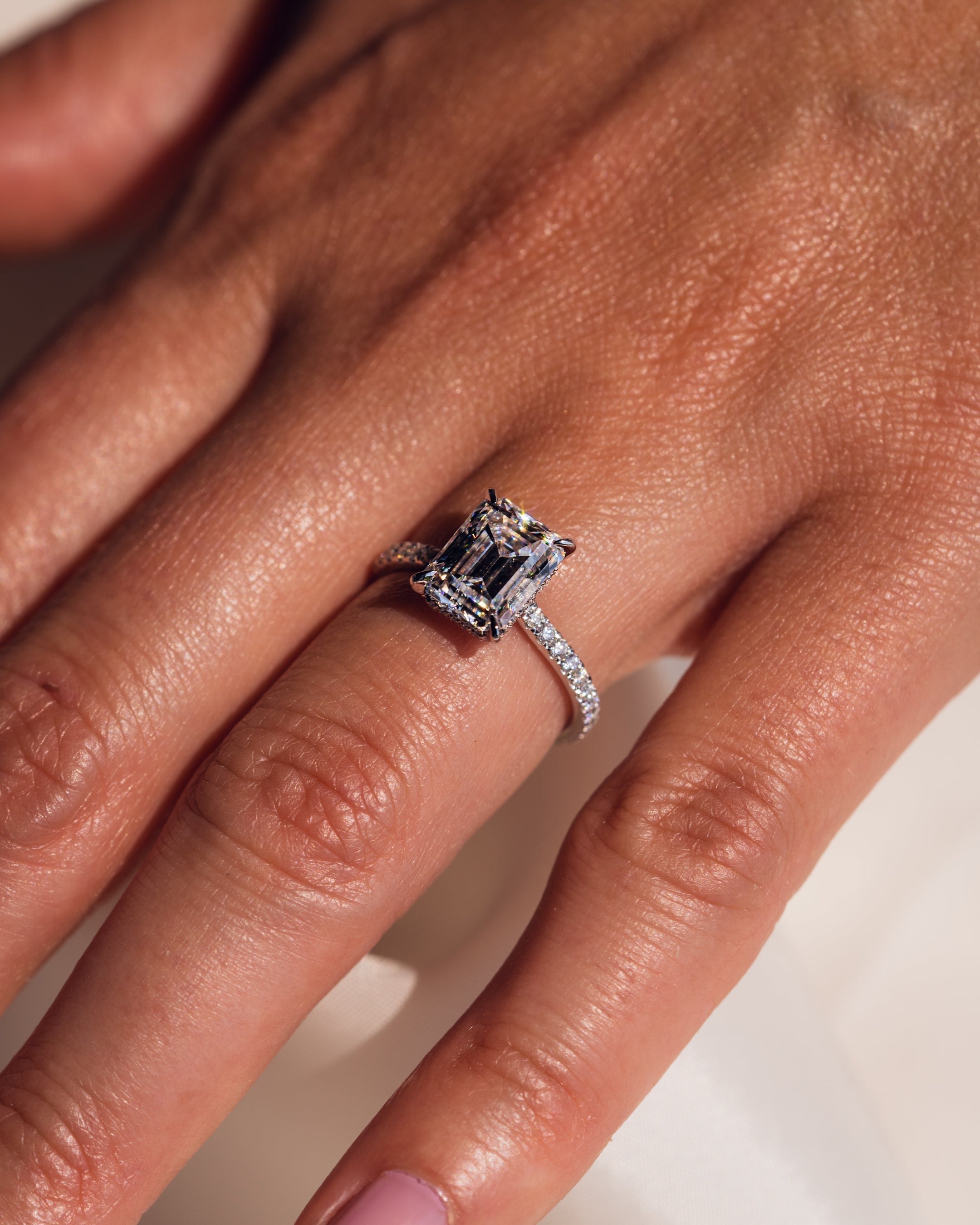 Jasmin (met Pavé) - Smaragd | Zilver