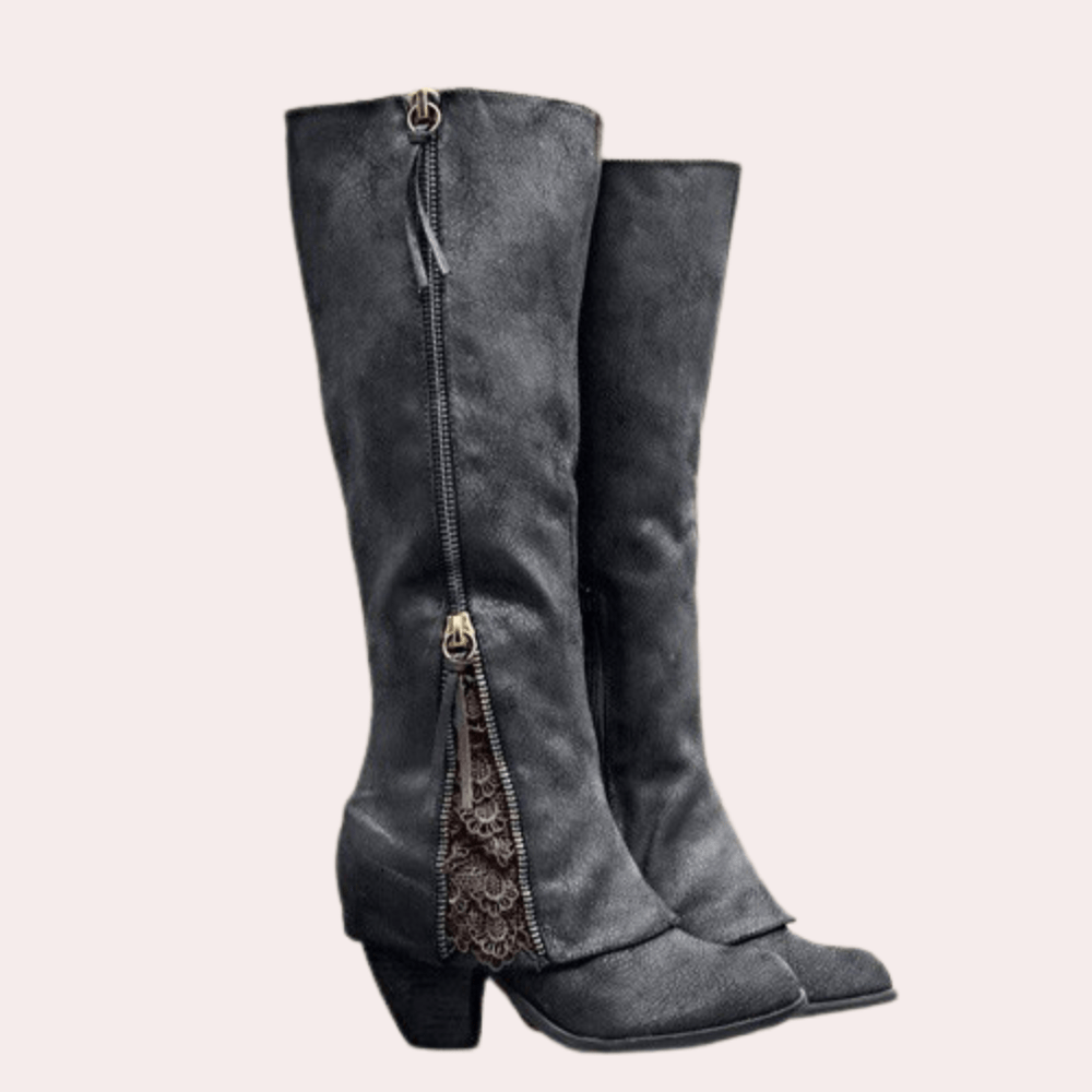 Clara – Stoere Dameslaarzen met Kantaccent