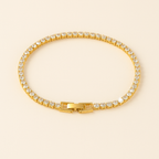 Goudgeplateerde Tennisarmband met Glanzende Zirkonia