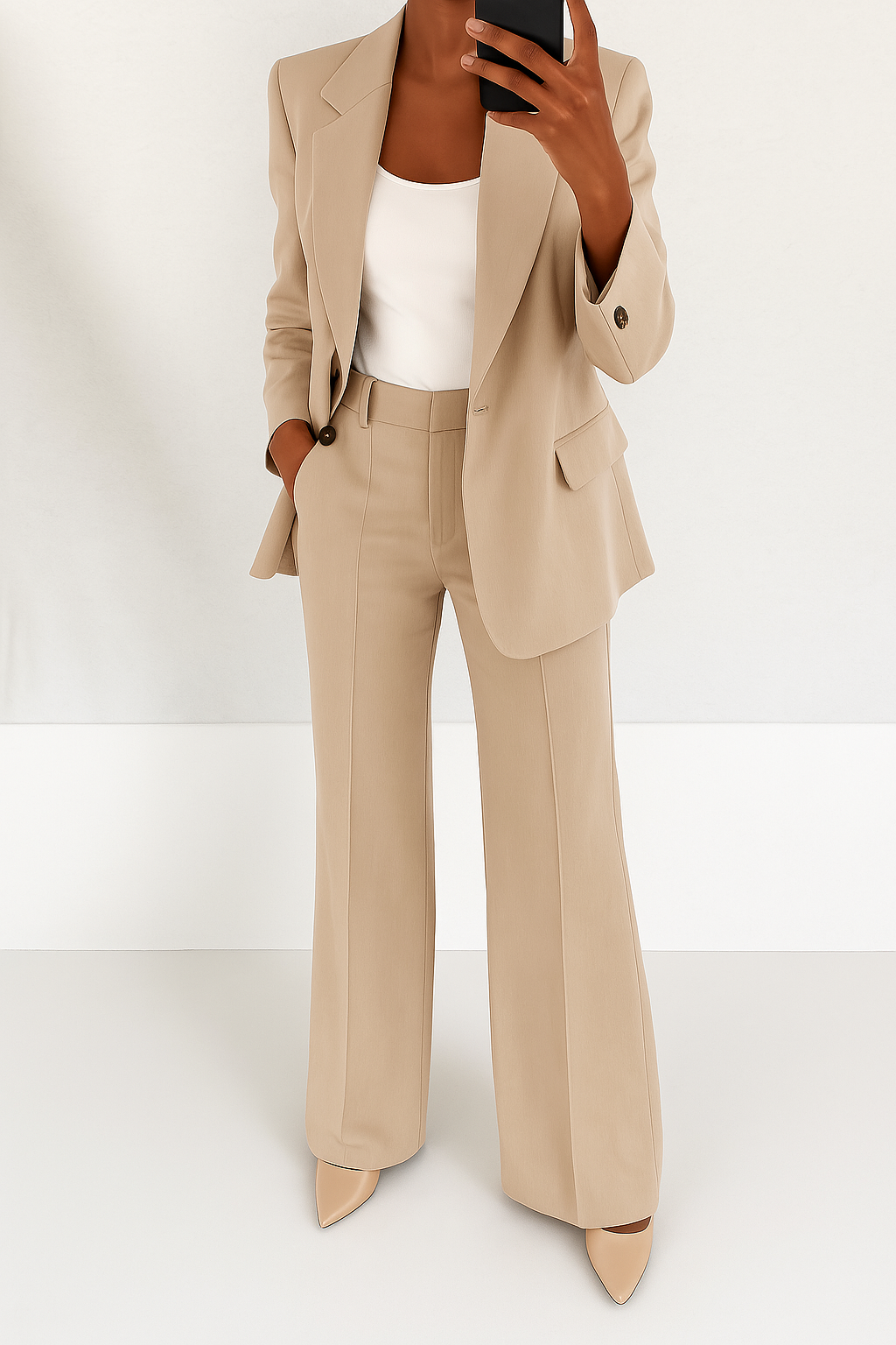 Kelly – Elegante maatset met blazer en broek