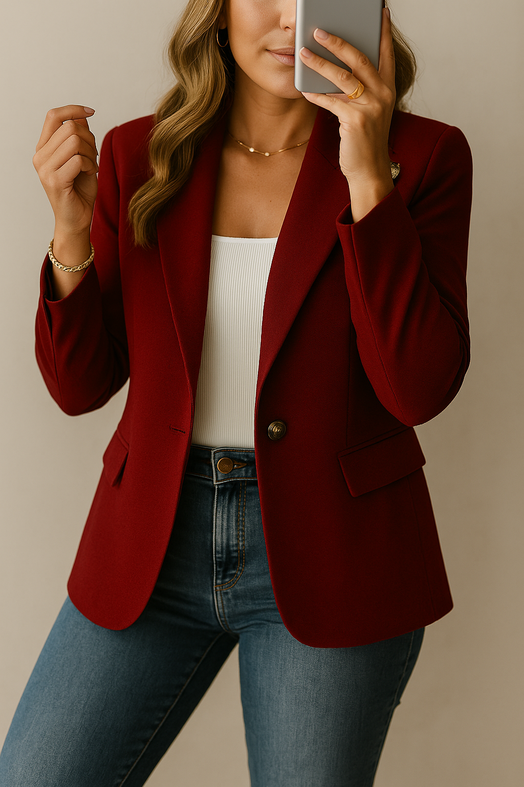Tatiana – Elegante blazer met knopen en zakken