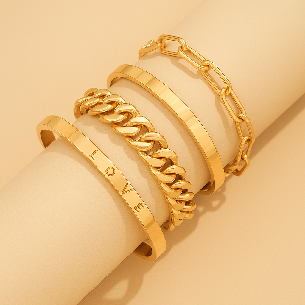 Elan Mercer Armbandenset van Goud