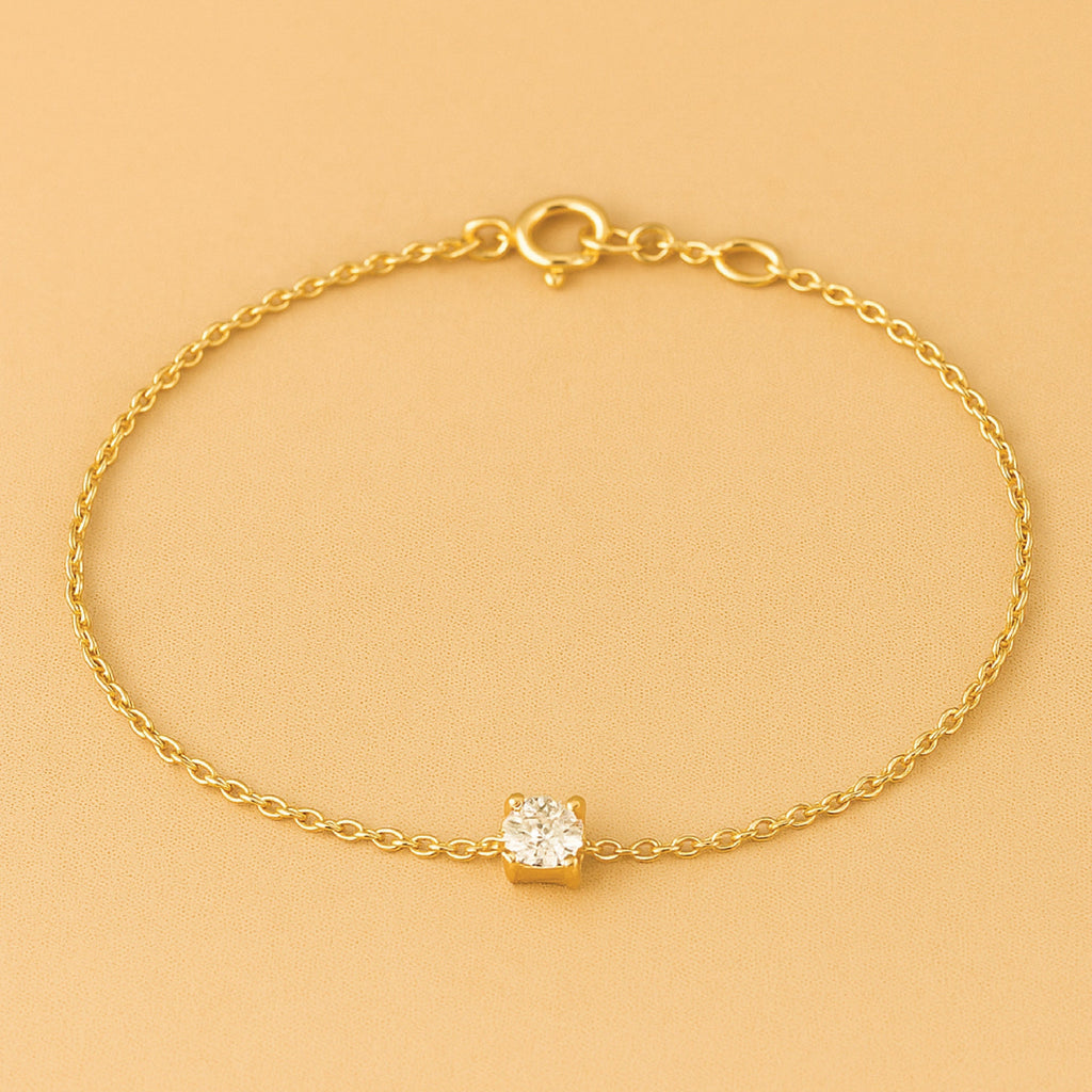 Cléa Sprankelende Moissaniet Armband in Goud