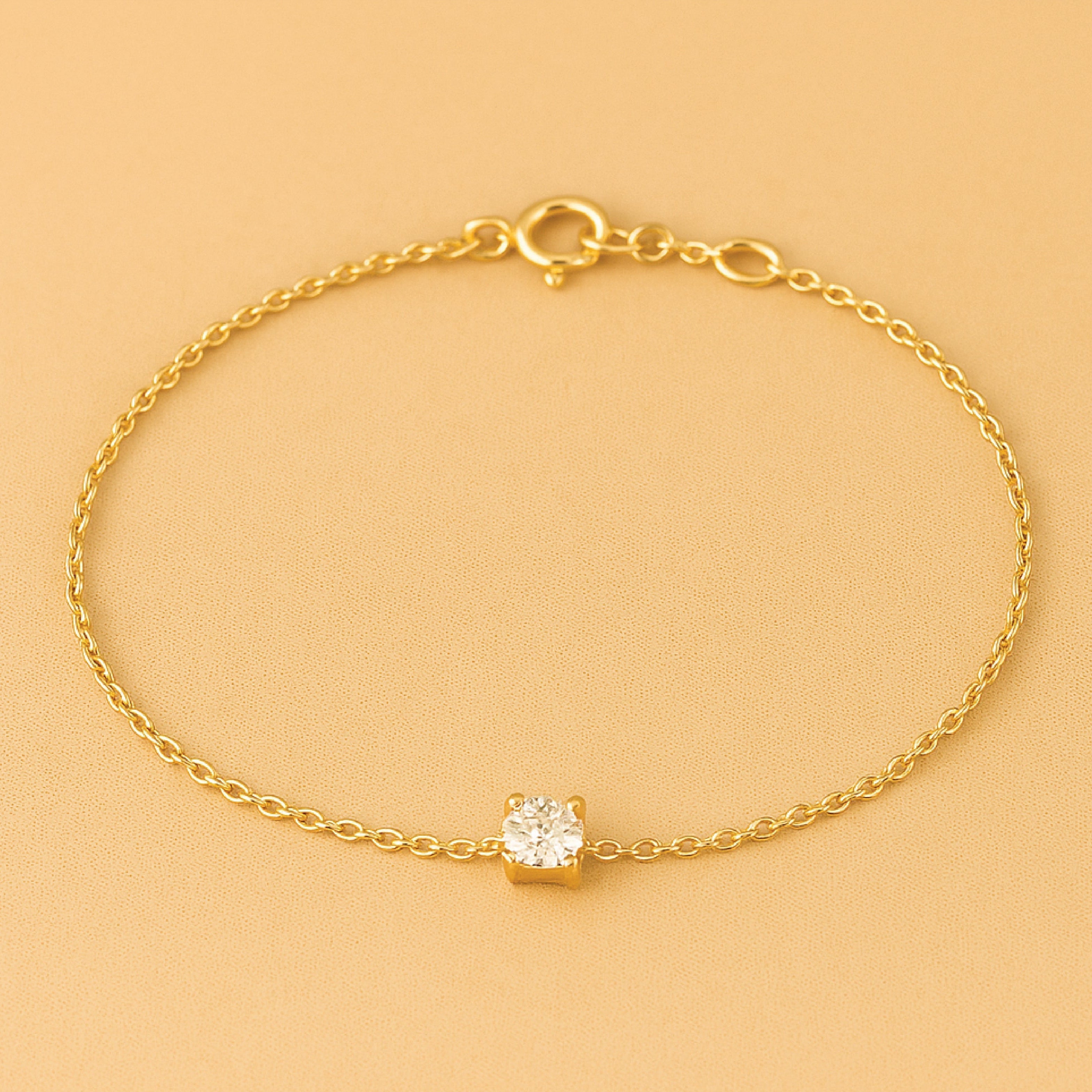 Cléa Sprankelende Moissaniet Armband in Goud