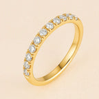 Moissaniet Eeuwigheidsring in Gouden Gloed