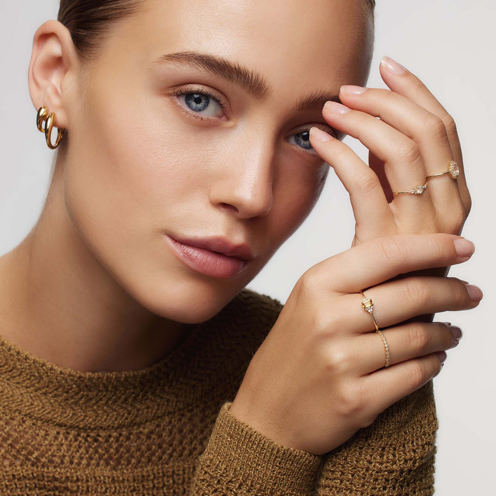 Moonstone Muse Ring | Goud