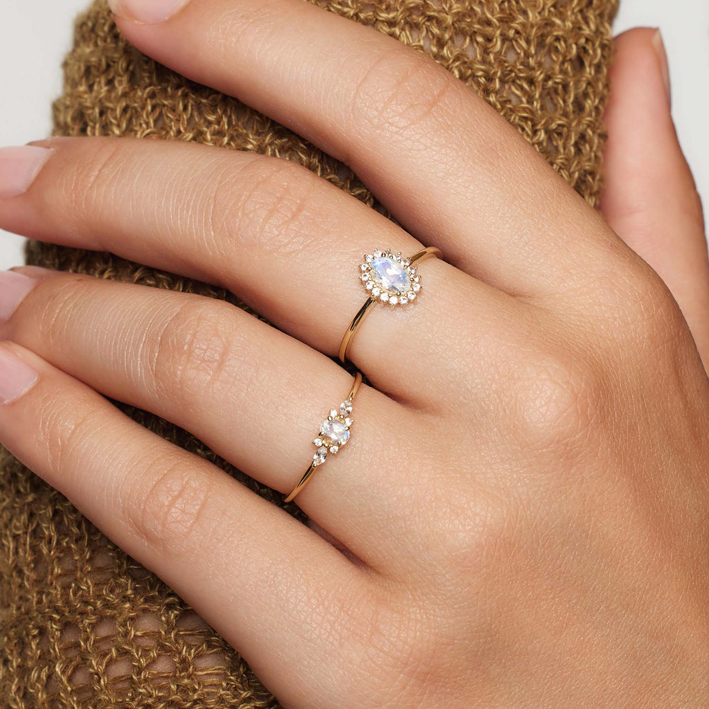 Moonstone Muse Ring | Goud