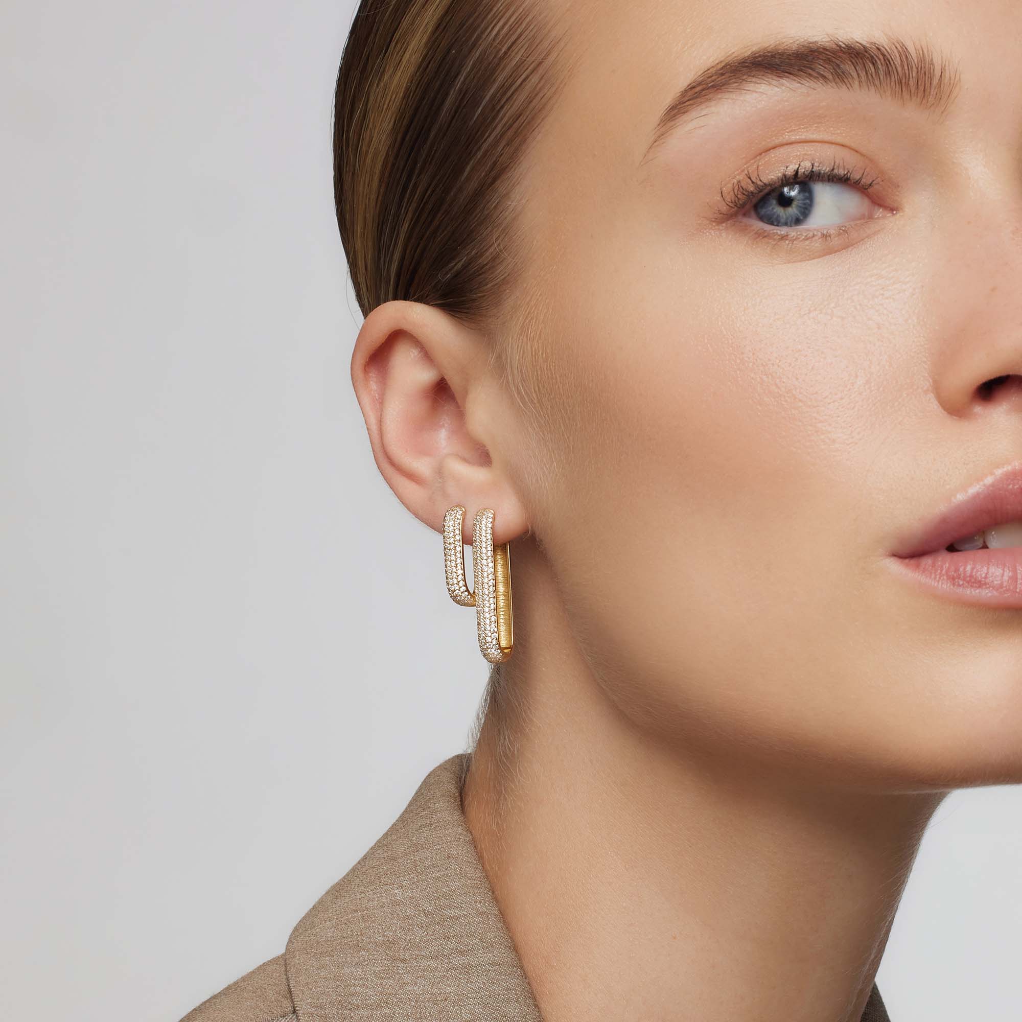 Icon Pavé Hoops | Goud