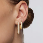 Grote Icon Pavé Hoops | Goud