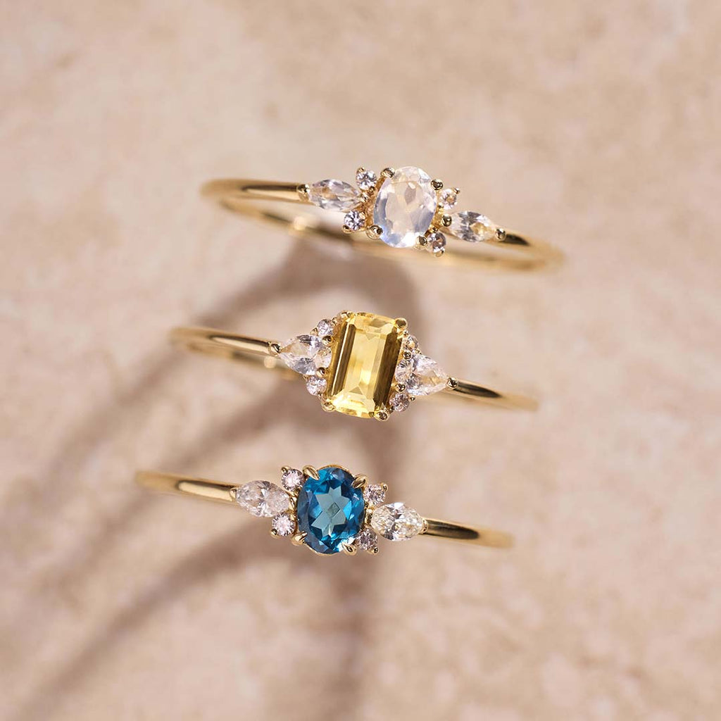 Moonstone Muse Ring | Goud