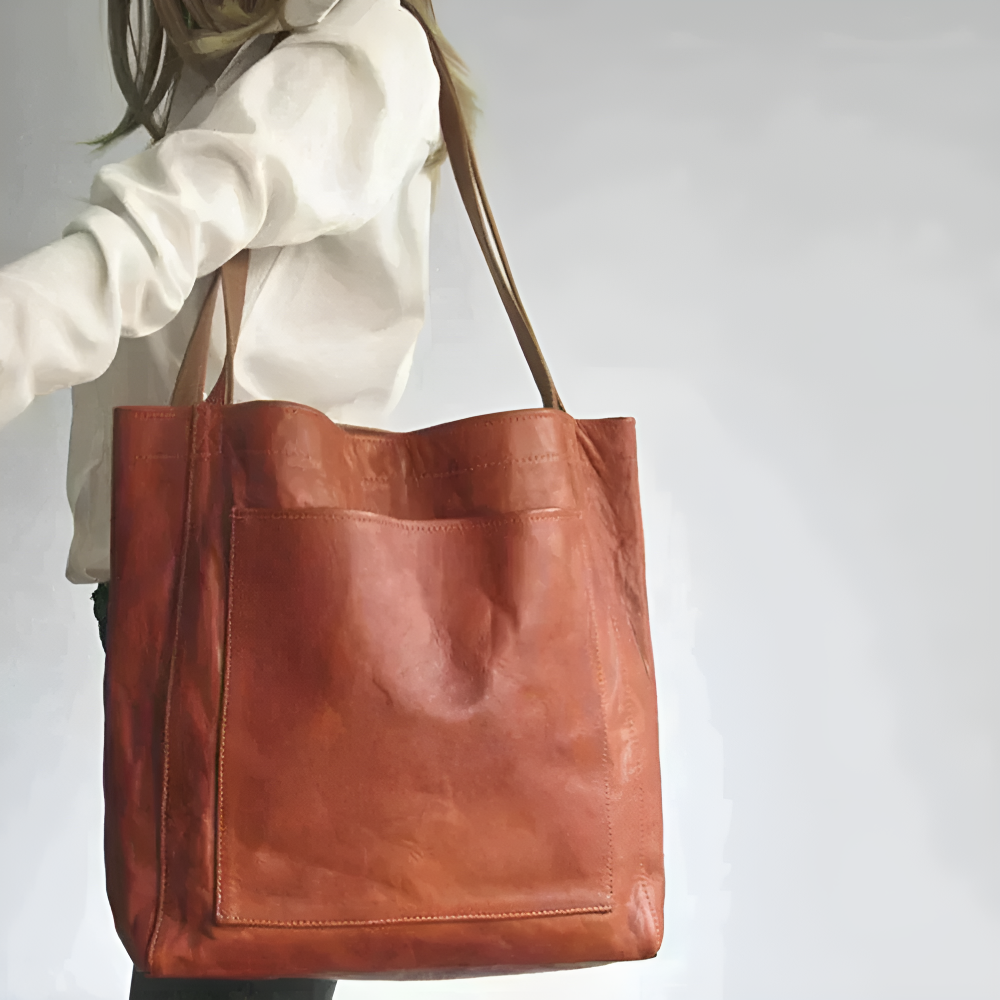 Lorena’s Moderne Chic – Stijlvolle Leren Tas voor Dag en Nacht