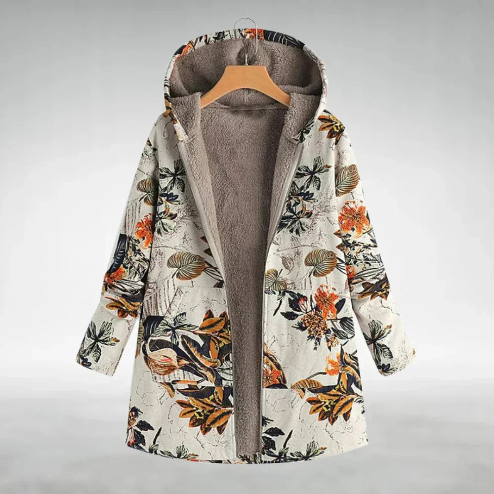 Camille | Bloemenprint fleece jas