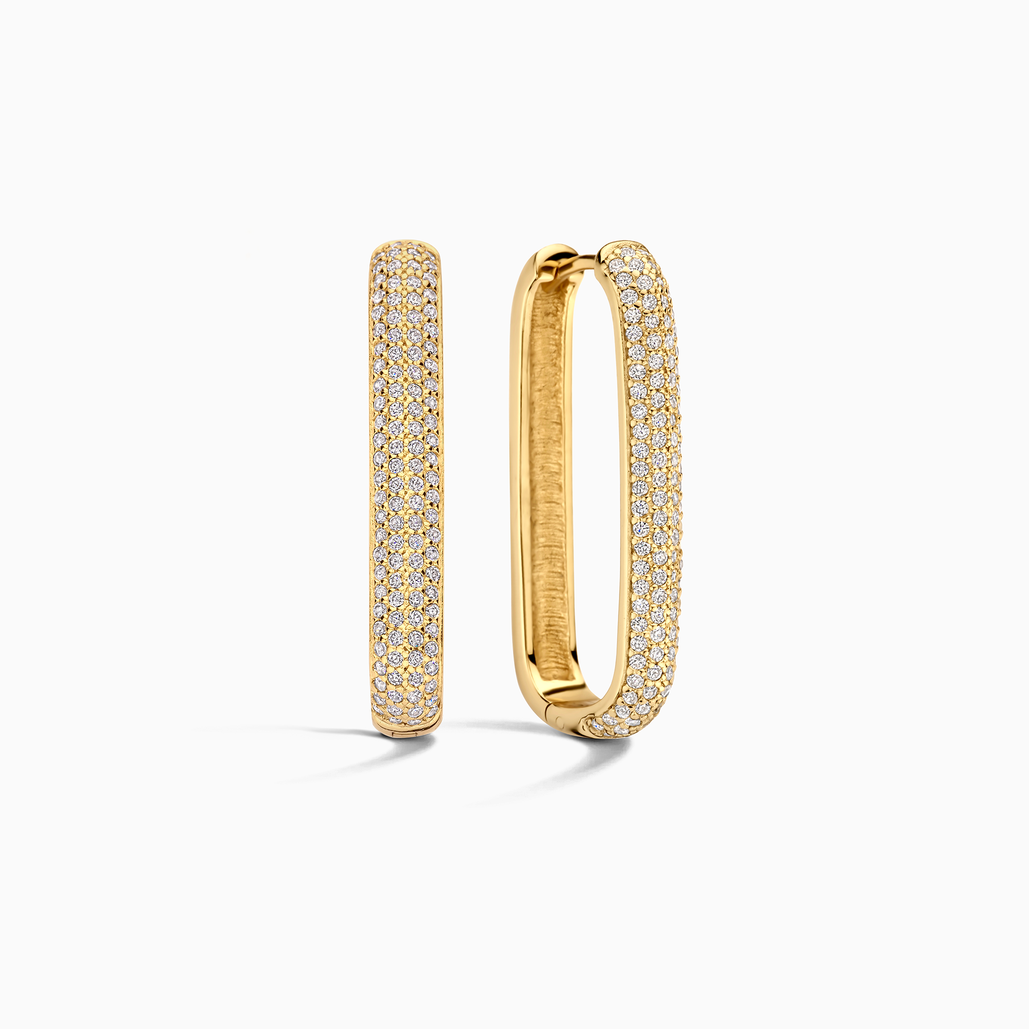 Grote Icon Pavé Hoops | Goud