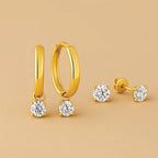 Larmes de Lune Oorbellen Set – Gouden Maanlichtelegantie