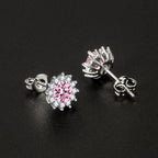 Sunlit Muse Oorbellen Roze | Witgoud