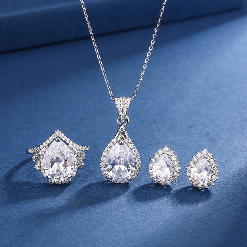 Aria Teardrop Witte Set | Witgoud