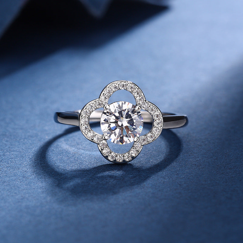 Aria Klaverblad Charm Set | Witgoud