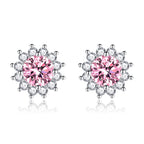 Sunlit Muse Oorbellen Roze | Witgoud