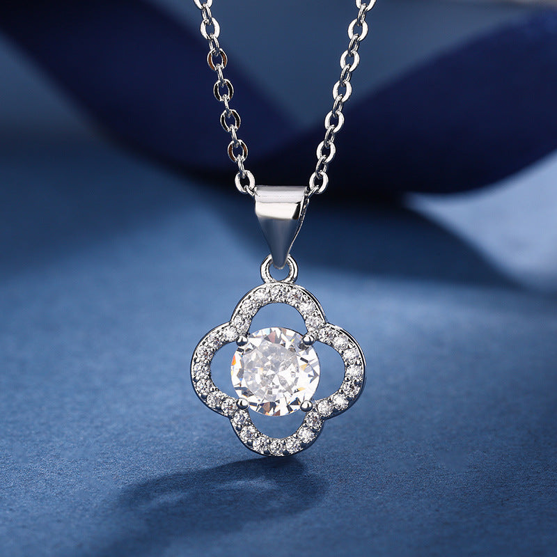 Aria Klaverblad Charm Set | Witgoud