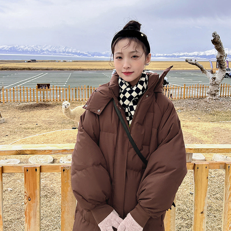 GIA - Klassieke lange pufferjas met capuchon