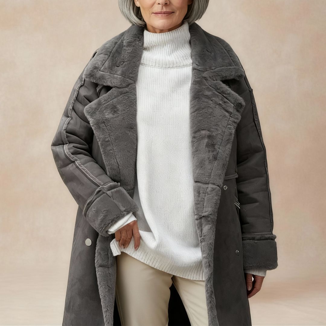 Elmsworth | Warme teddy trenchcoat