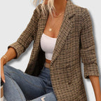 Sabine – Tijdloze chique damesblazer in tweed