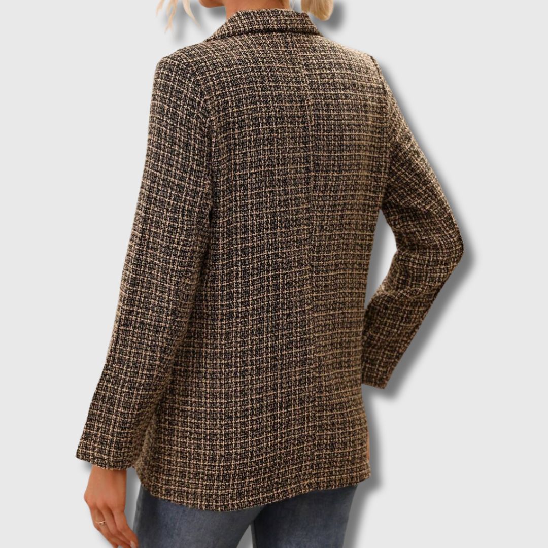 Sabine – Tijdloze chique damesblazer in tweed