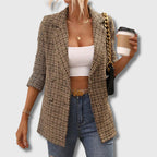 Sabine – Tijdloze chique damesblazer in tweed