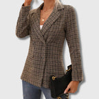 Sabine – Tijdloze chique damesblazer in tweed