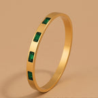 Renata Scarlatti | Elegante Groene Gouden Armband