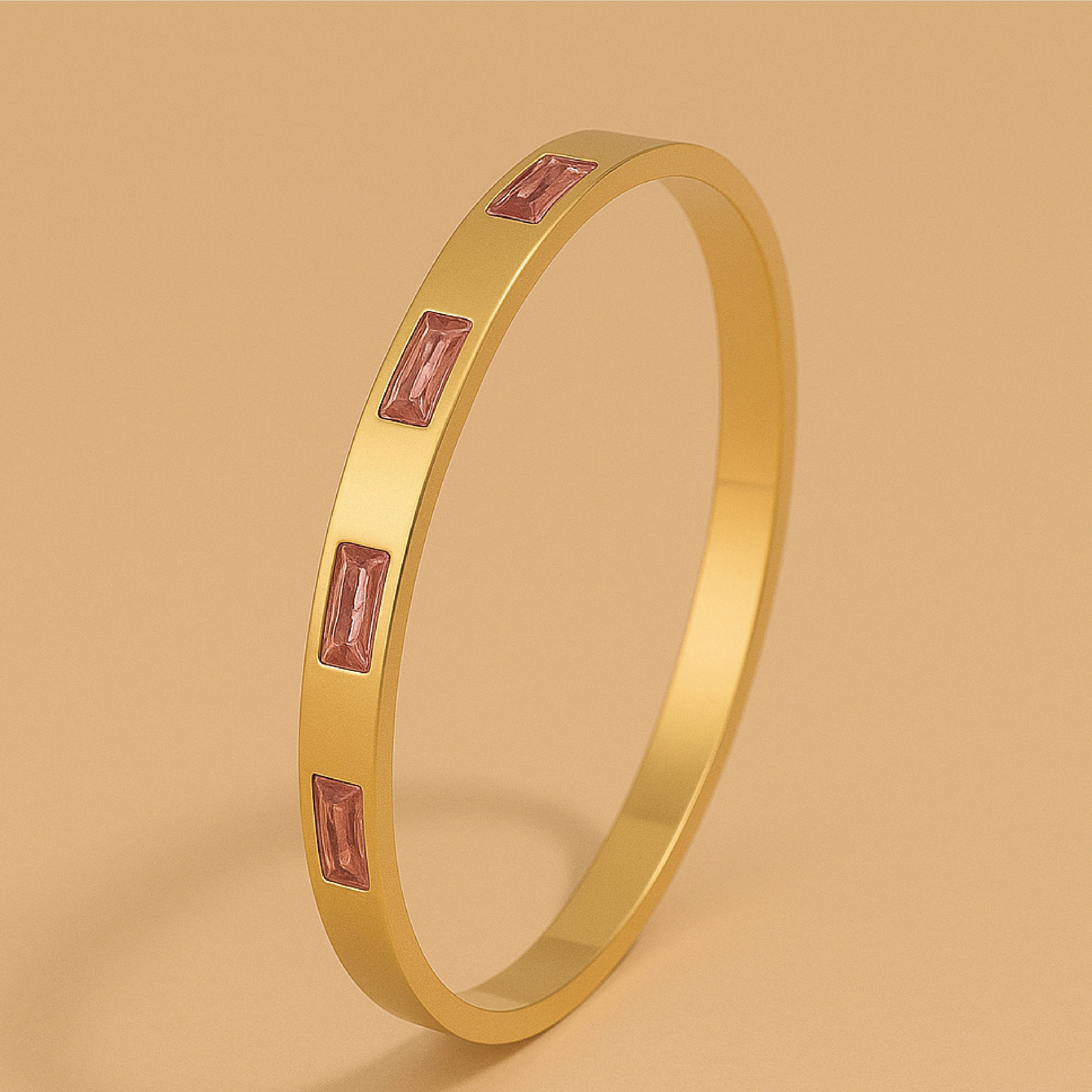 Renata Scarlatti | Elegante Roze Gouden Armband