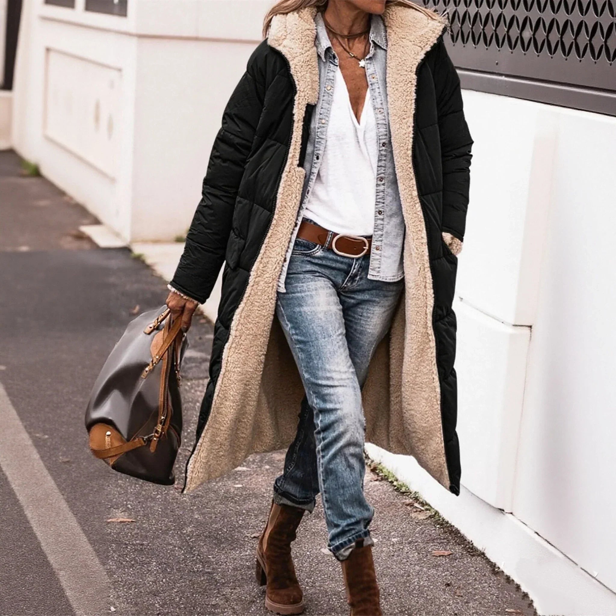 Maria - Omkeerbare gewatteerde jas