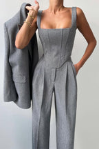 Dolce – Drieluik set met dubbelgeknoopte blazer
