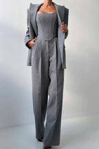 Dolce – Drieluik set met dubbelgeknoopte blazer