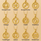 Zodiac Hanger Ketting | Gouden Afwerking