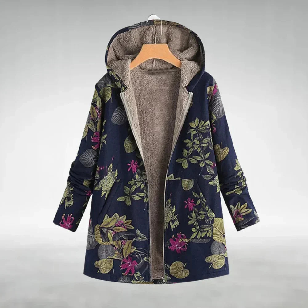 Camille | Bloemenprint fleece jas