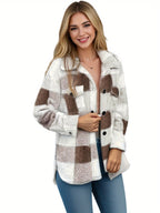 Pluche fleece winterjas