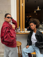 Orla - Oversized jas met contrasten