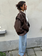 Orla - Oversized jas met contrasten