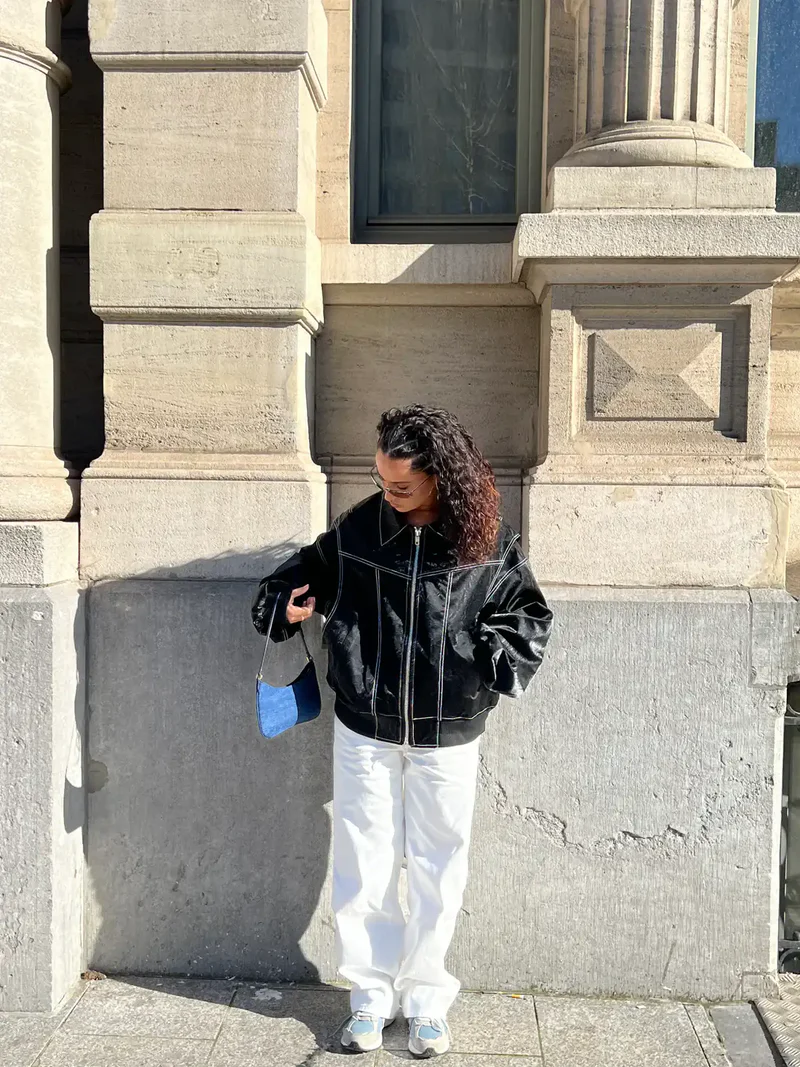 Orla - Oversized jas met contrasten