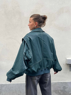 Orla - Oversized jas met contrasten