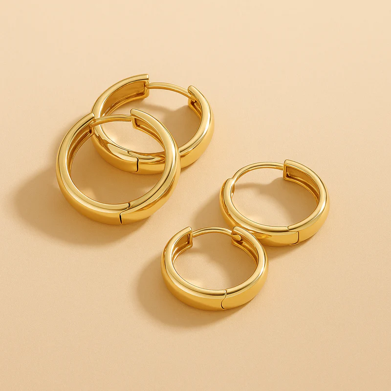 Gia Statement Hoops – Gouden Briljantie