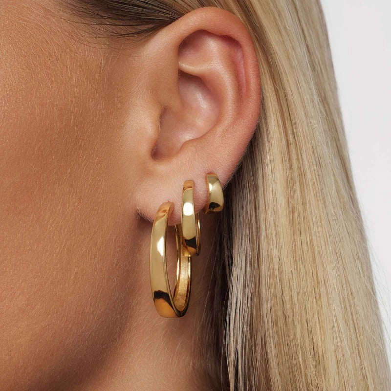 Gia Statement Hoops – Gouden Briljantie