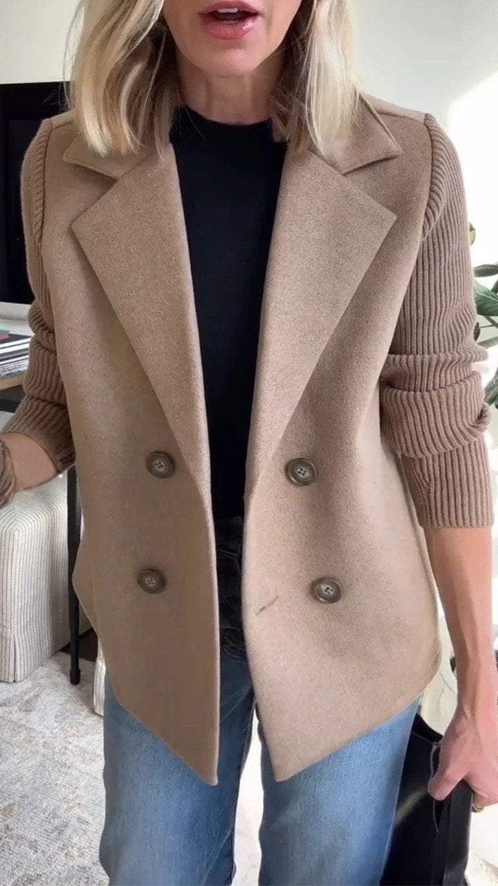 Jaz – Modebewuste Blazer met Knit-Accent
