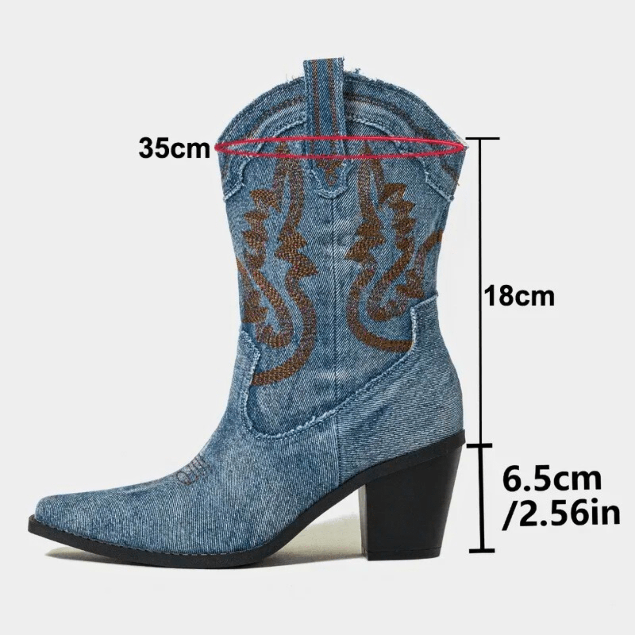 Veloria – Stijlvolle Denim Laarzen tot de Enkel